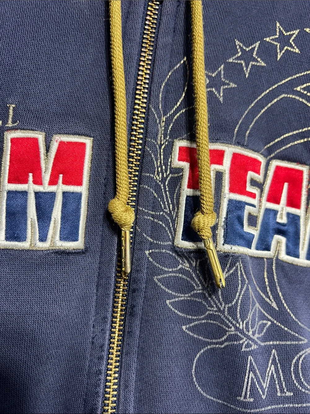 Vintage USA Basketball Dream Team Jacket Full Zip Mens L Blue 90s NBA EUC